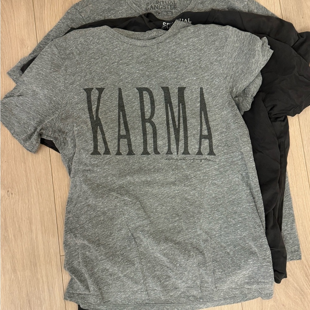 Spiritual Gangster Men's Black Logo Crewneck T‑Shirts - LOT OF 6 - Size Medium - Picture 6 of 8